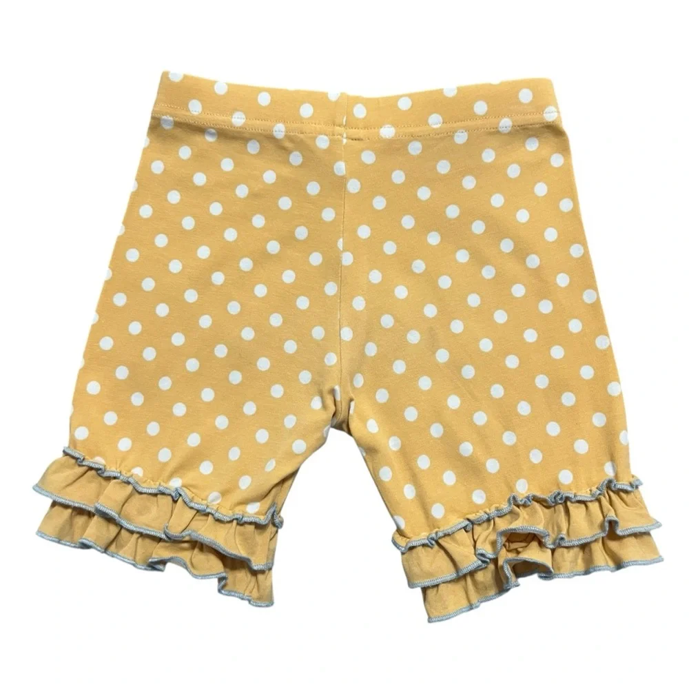 Matilda Jane 6Y School Bus Shorties Yellow Polka Dot Ruffle Shorts